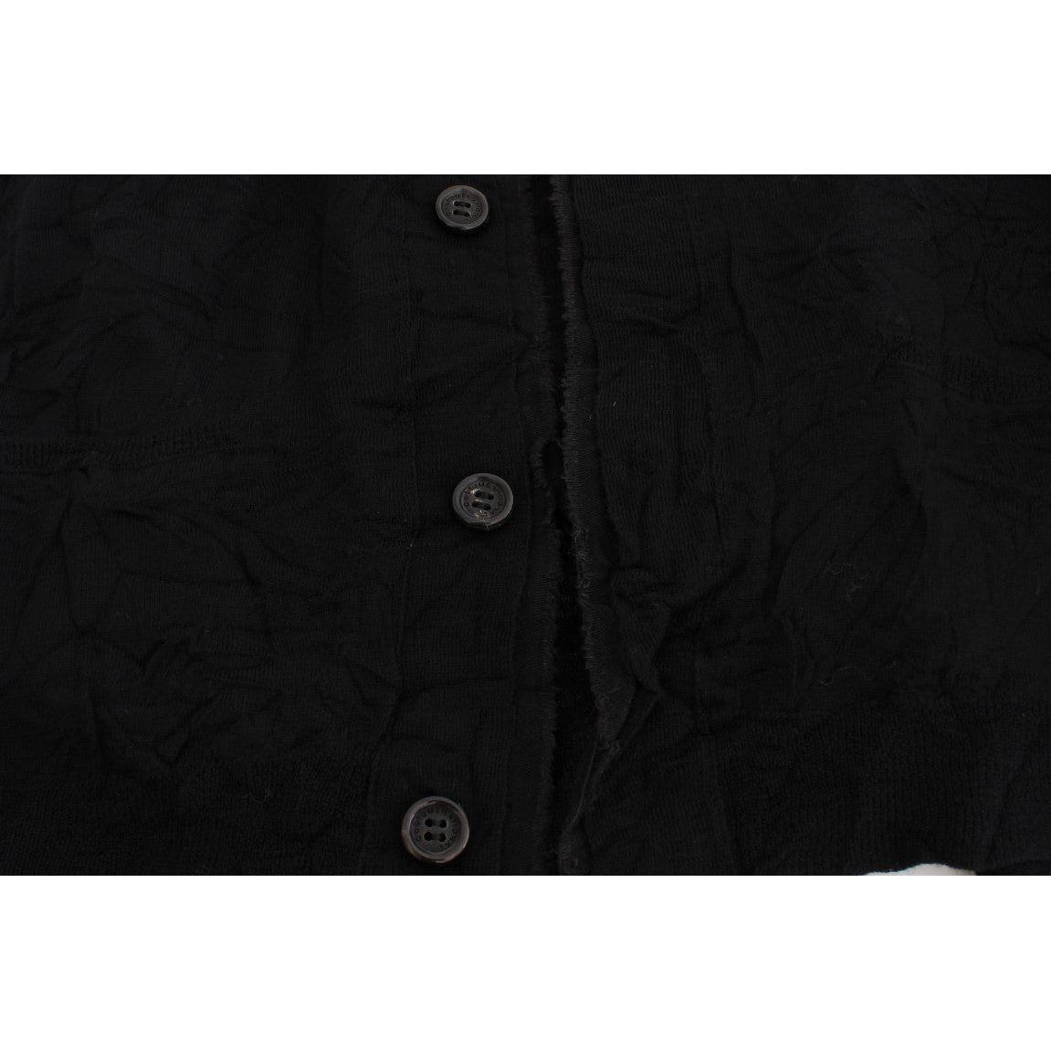 Costume National Black Fine Wool Button Cardigan SIG17806-3