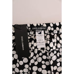 Dolce & Gabbana Black White Polka Dottes Silk Pants BYX1203-1