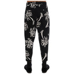 Dolce & Gabbana Black Tree Cotton Stretch Pants PAN60808-4