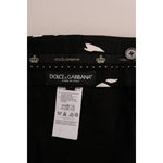 Dolce & Gabbana Black Tree Cotton Stretch Pants PAN60808-4