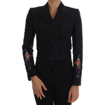 Dolce & Gabbana Black Brocade Blazer Jacket JKT1117-2