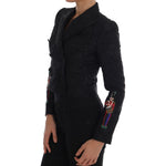 Dolce & Gabbana Black Brocade Blazer Jacket JKT1117-2
