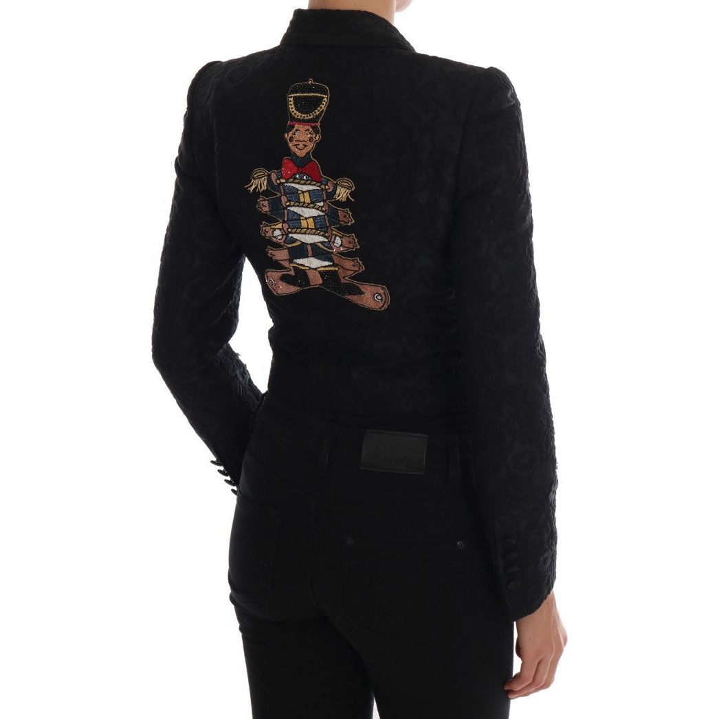 Dolce & Gabbana Black Brocade Blazer Jacket JKT1117-2