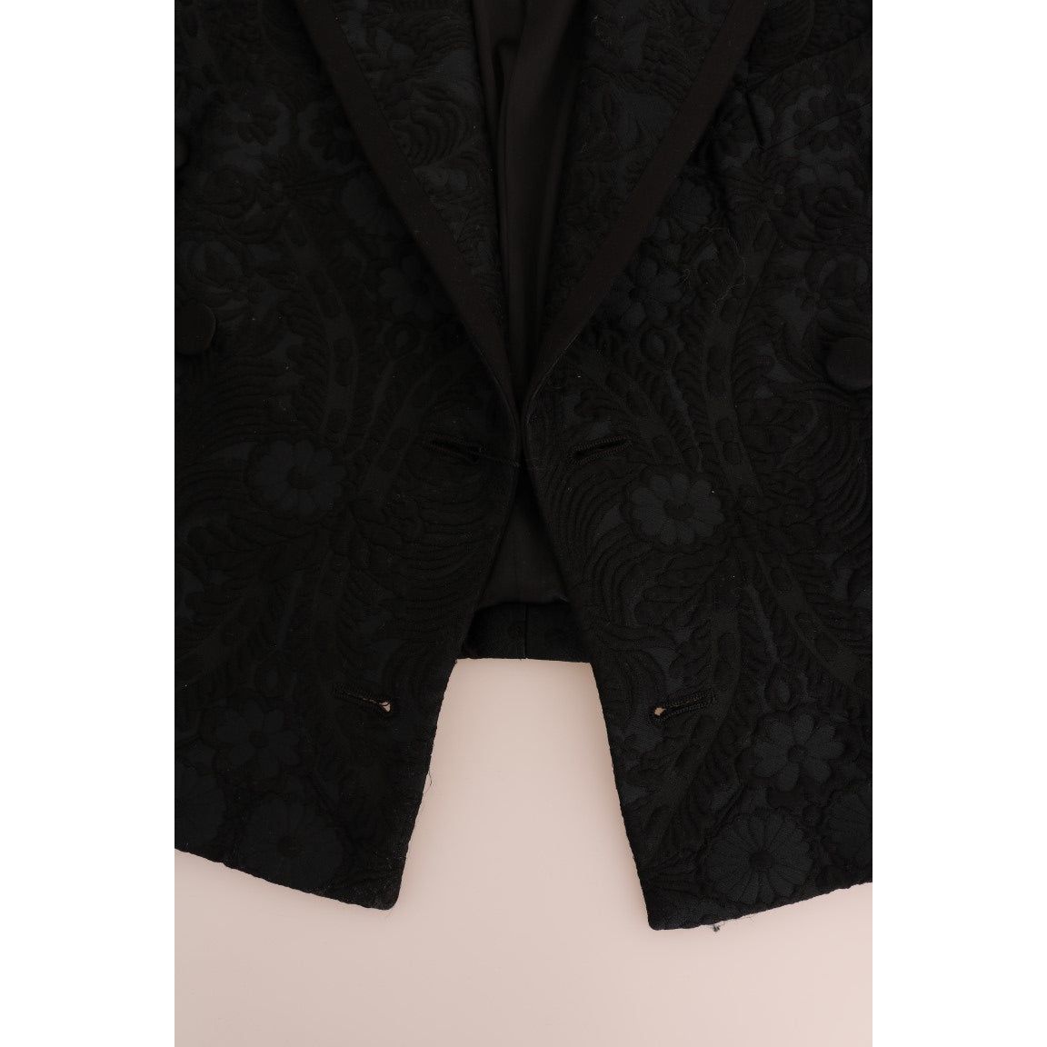 Dolce & Gabbana Black Brocade Blazer Jacket JKT1117-2