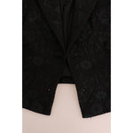 Dolce & Gabbana Black Brocade Blazer Jacket JKT1117-2