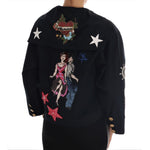 Dolce & Gabbana Blue Crystal MAMMA Sicily Jacket JKT1120-1