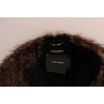Dolce & Gabbana Brown Raccoon Fur Coat Jacket JKT1125-1