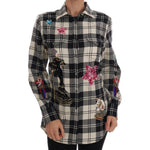 Dolce & Gabbana Black White Fairy Tale Crystal Shirt TSH1738-1
