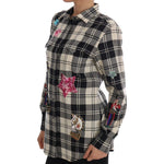 Dolce & Gabbana Black White Fairy Tale Crystal Shirt TSH1738-1