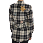 Dolce & Gabbana Black White Fairy Tale Crystal Shirt TSH1738-1