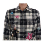 Dolce & Gabbana Black White Fairy Tale Crystal Shirt TSH1738-1