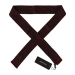 Dolce & Gabbana Bordeaux Silk Crown Chili Scarf MS2114