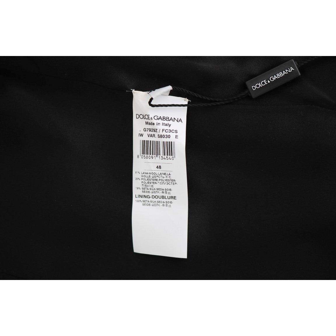 Dolce & Gabbana Gray Wool Patterned Slim Vest TSH2064-1