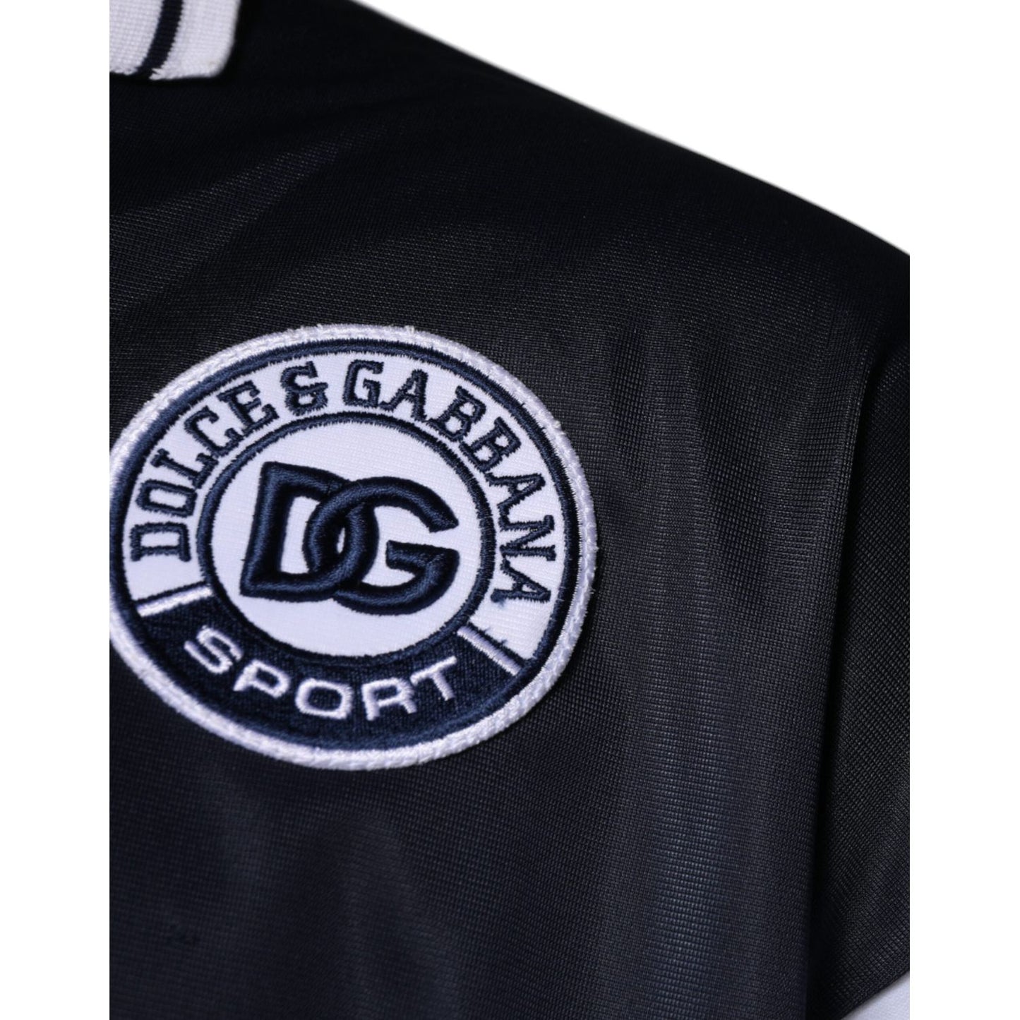 Dolce & Gabbana Blue Logo Jersey Collared Pullover Sweater TSH87515-48