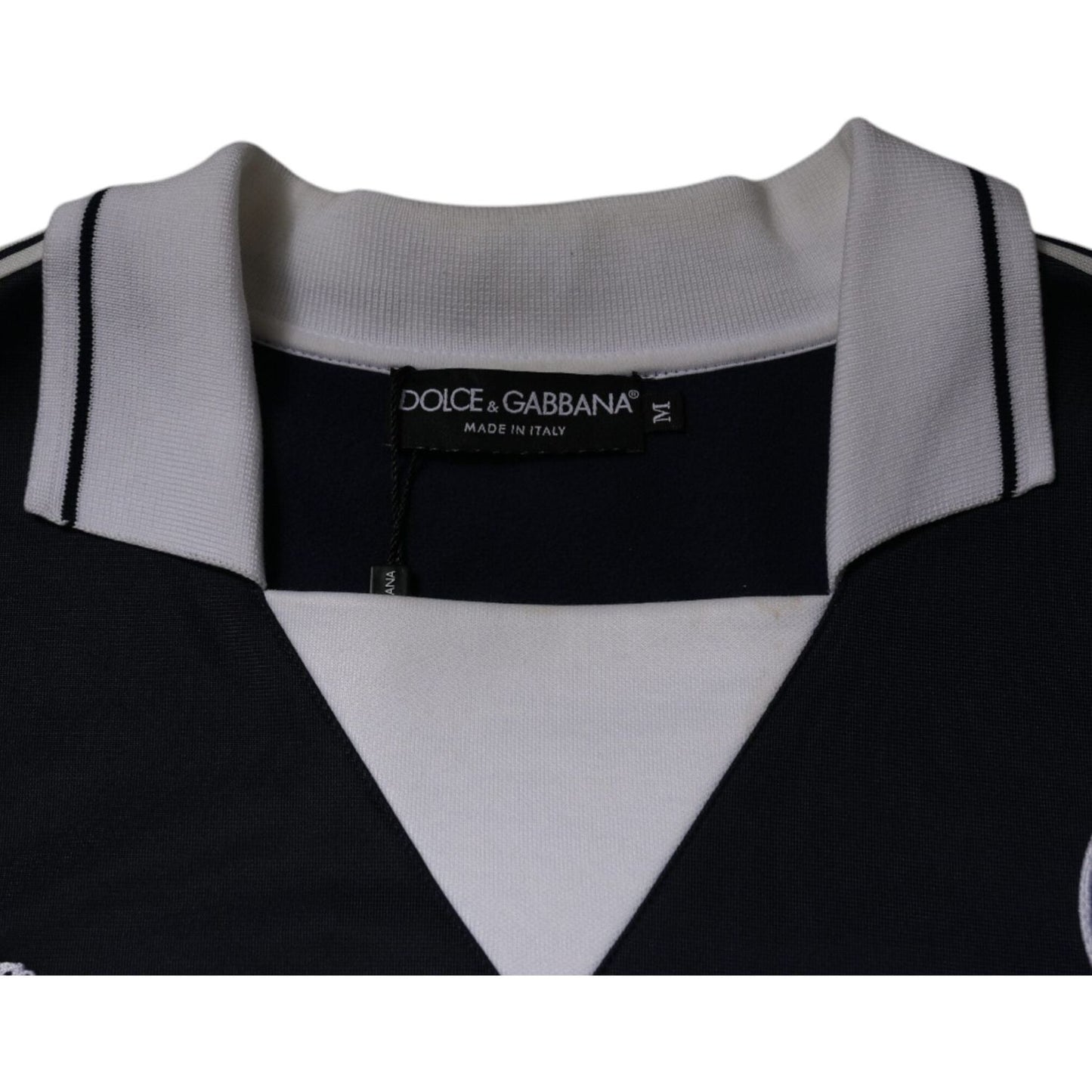 Dolce & Gabbana Blue Logo Jersey Collared Pullover Sweater TSH87515-48