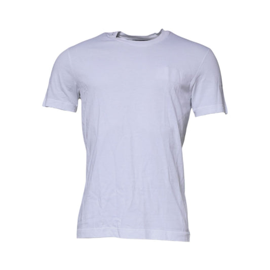 Dolce & Gabbana White DG Logo Cotton Crew Neck T-shirt