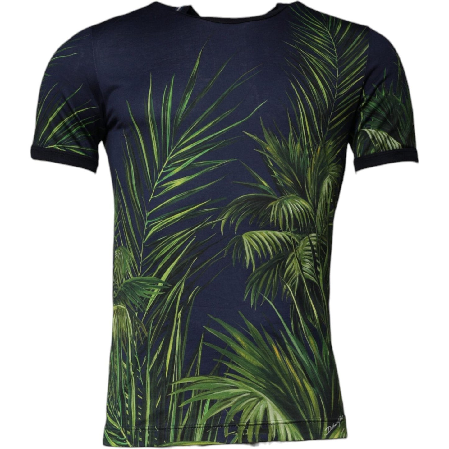Dolce & Gabbana Blue Tree Print CrewNeck Short Sleeve T-shirt TSH87536-44