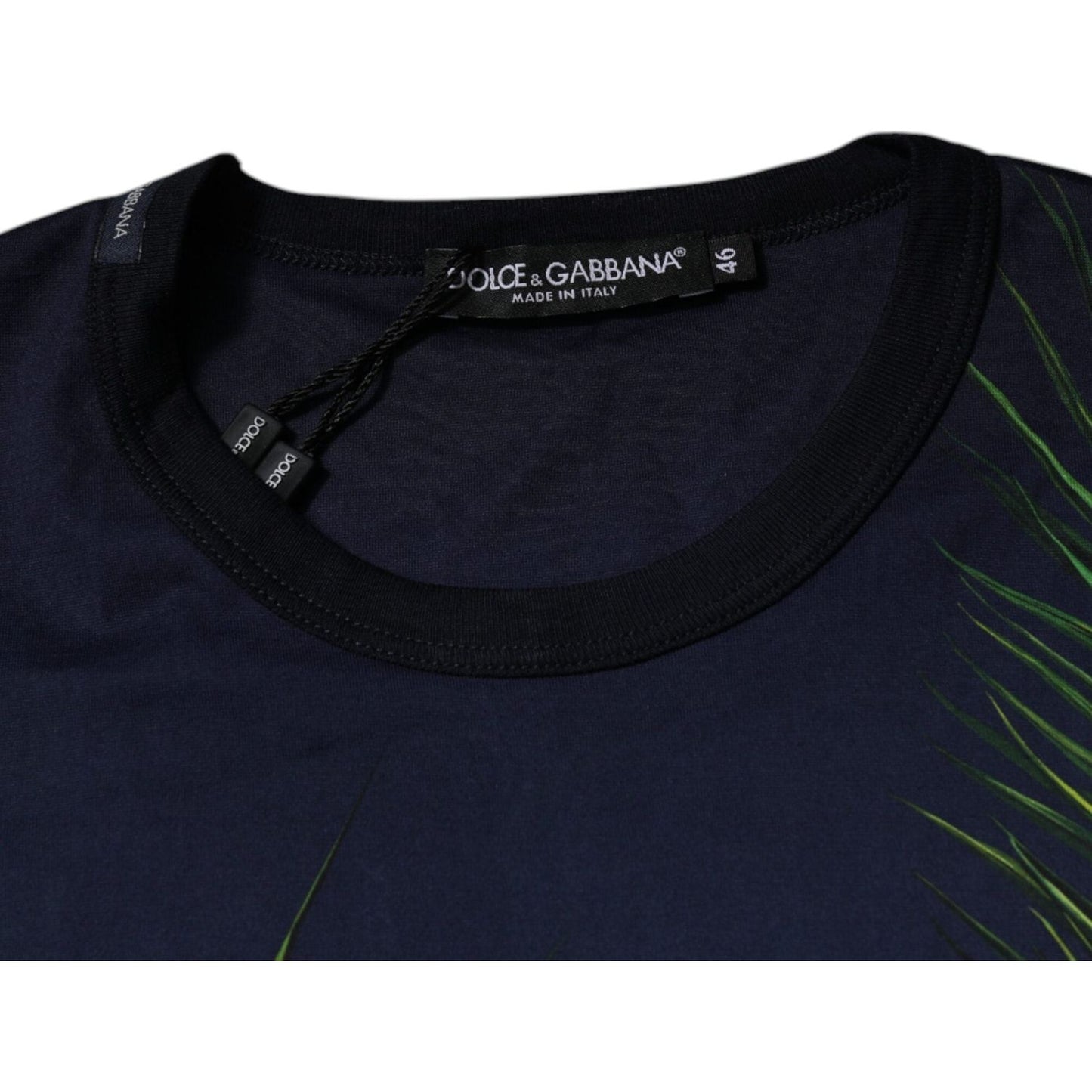 Dolce & Gabbana Blue Tree Print CrewNeck Short Sleeve T-shirt TSH87536-44