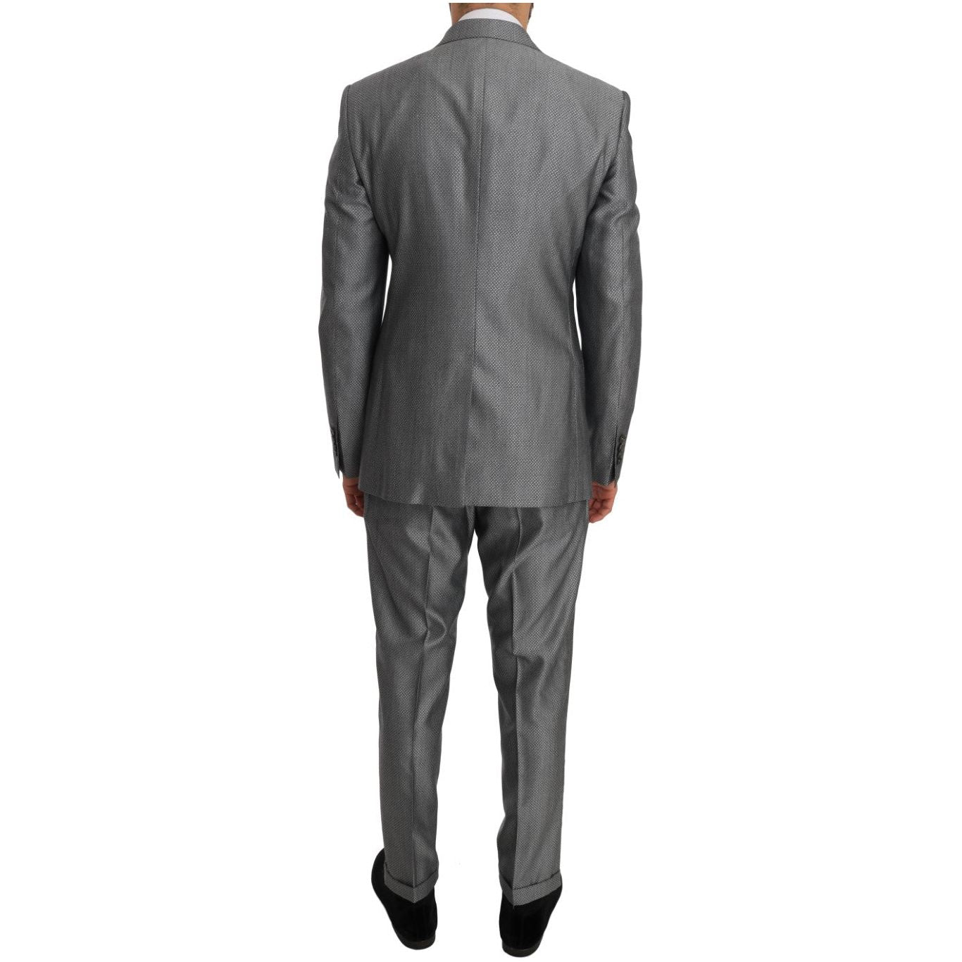 Dolce & Gabbana Black Stretch Crystal Bee Slim Fit Suit JKT1239-1