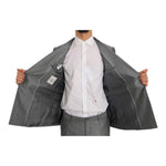 Dolce & Gabbana Black Stretch Crystal Bee Slim Fit Suit JKT1239-1