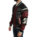 Dolce & Gabbana Leather Club Lounge Black Red Jacket JKT1103-1