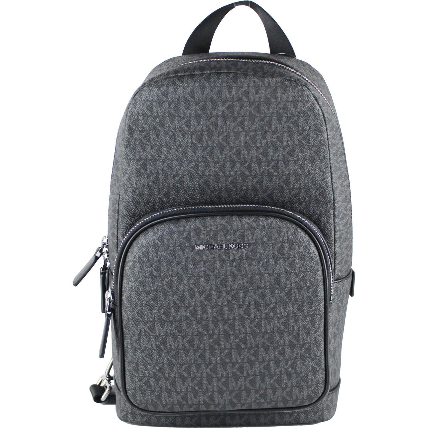 Michael Kors Cooper Medium Black Signature PVC Sling Backpack 99192