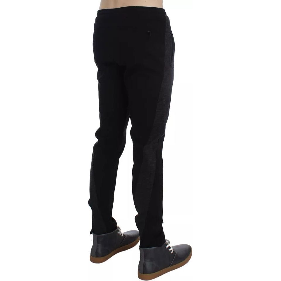 Dolce & Gabbana Black Gray Wool Casual Trousers Stripe Pants SIG30697-54