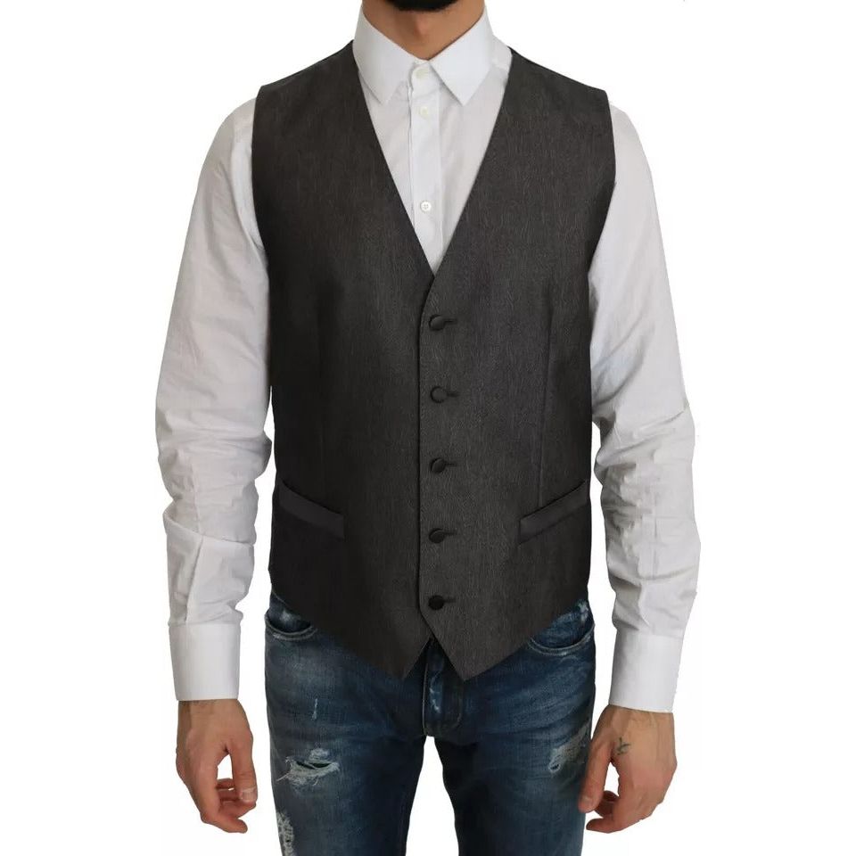 Dolce & Gabbana Gray MARTINI 2 Piece Vest Coat Blazer KOS1169-50