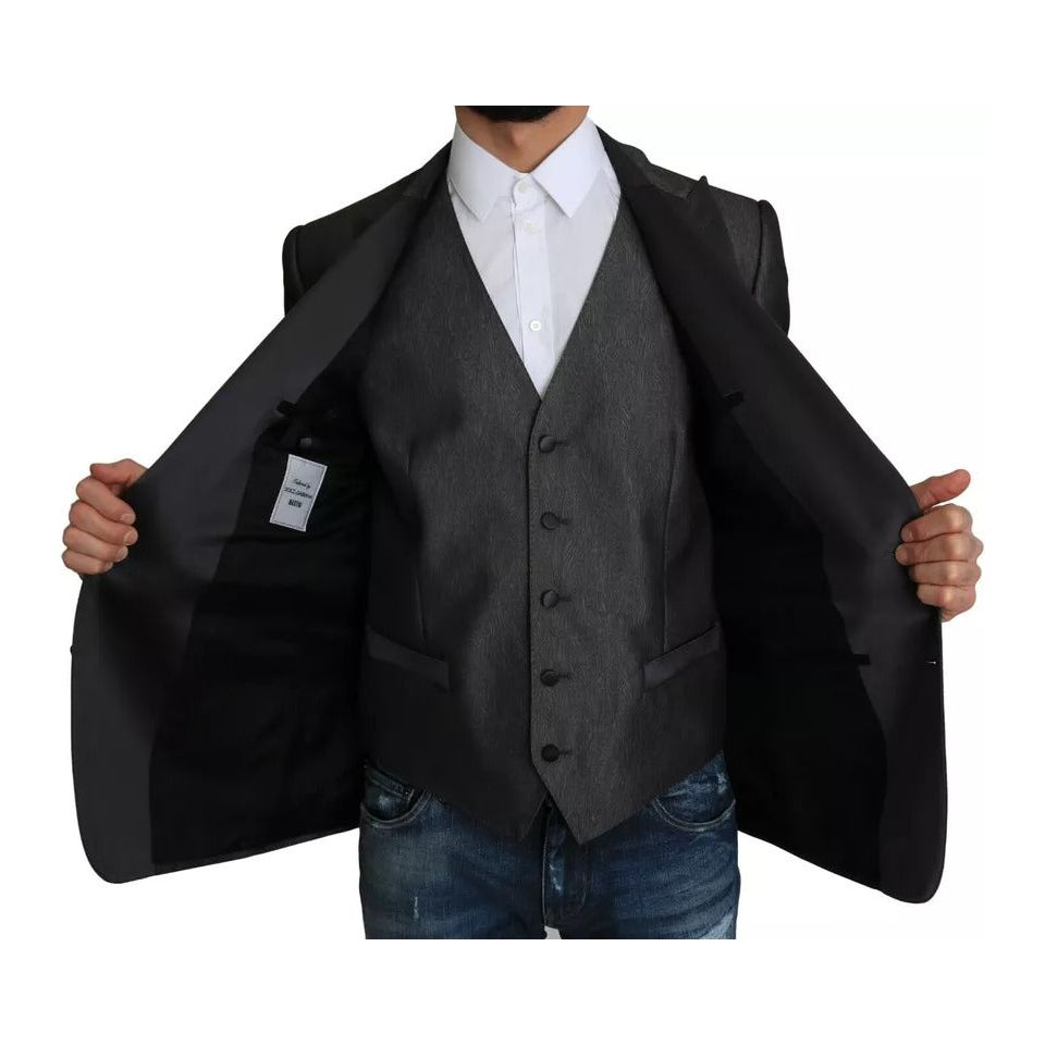 Dolce & Gabbana Gray MARTINI 2 Piece Vest Coat Blazer KOS1169-50