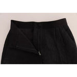 Dolce & Gabbana Black Floral Brocade High Waist Pants BYX1133-40