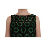 Dolce & Gabbana Green Floral Ricamo A-Line Shift Dress SIG50854-42