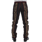 Dolce & Gabbana Multicolor Striped Runway 3 Piece Slim Fit Vest Suit SIG12399-48