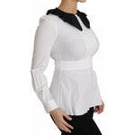 Dolce & Gabbana Black White Decorative Buttons Tops Shirt Blouse TSH3175-36