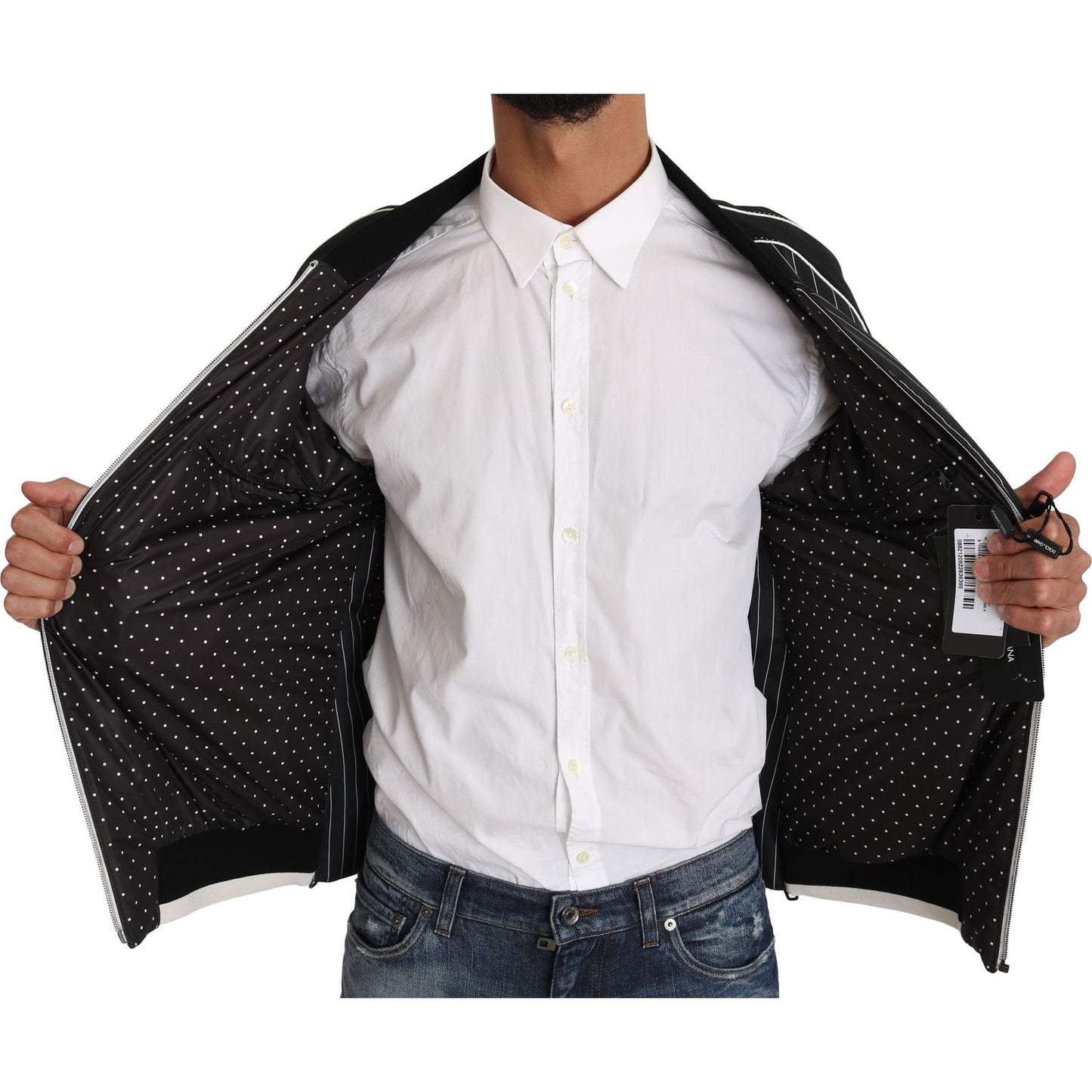 Dolce & Gabbana Black DD58 SG62 Sequined Beaded Jacket Coats & Jackets