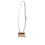 Dolce & Gabbana Nude Leather Logo Plaque Crossbody Bag