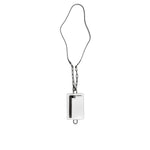 Dolce & Gabbana White Calf Leather Lanyard Logo Card Holder Wallet