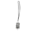 Dolce & Gabbana White Leather Lanyard Logo Print Card Holder Wallet