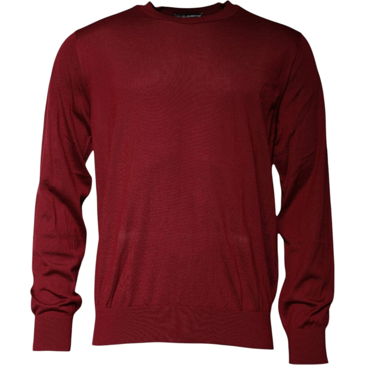 Dolce & Gabbana Maroon Cashmere Crew Neck Pullover Sweater TSH86716-54
