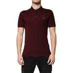 Dolce & Gabbana Maroon Collared Short Sleeves Polo T-shirt TSH86858-44