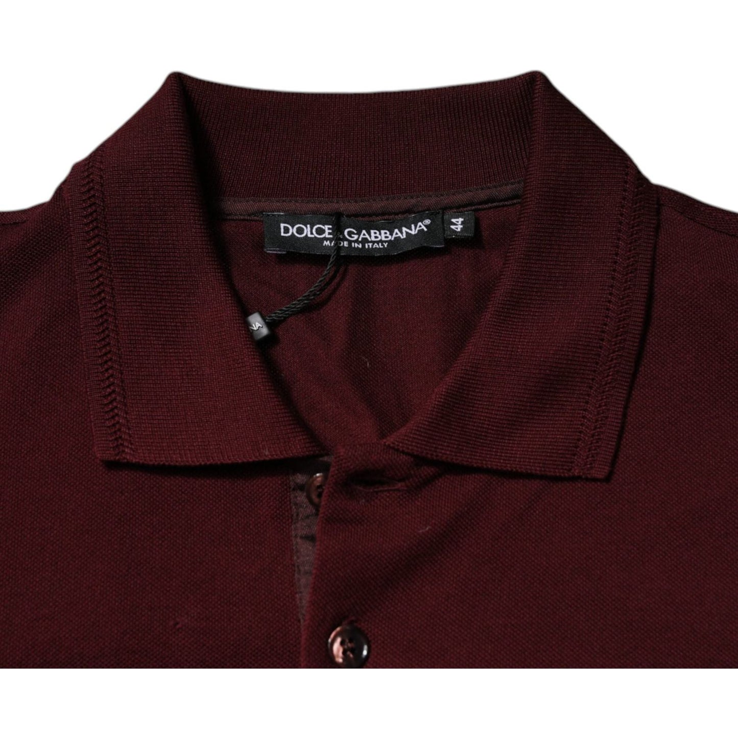 Dolce & Gabbana Maroon Collared Short Sleeves Polo T-shirt TSH86858-44