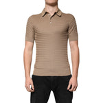 Dolce & Gabbana Brown Collared Short Sleeves Polo T-shirt TSH86918-44