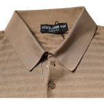 Dolce & Gabbana Brown Collared Short Sleeves Polo T-shirt TSH86918-44