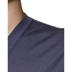 Dolce & Gabbana Gray Cashmere V-neck Men Pullover Sweater TSH86936-48