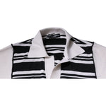 Dolce & Gabbana Black White Stripes Collared Polo T-shirt TSH87243-52