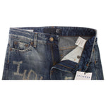 Cavalli Elegant Flare Fit Blue Denim Jeans Cavalli Dark Slate Gray