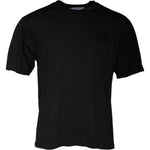 Dolce & Gabbana Black Cotton Crew Neck Short Sleeves T-shirt TSH87455-48