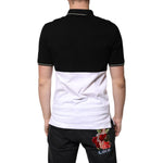 Dolce & Gabbana Black White Cotton Short Sleeves Polo T-shirt TSH87465-44