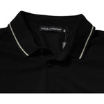 Dolce & Gabbana Black White Cotton Short Sleeves Polo T-shirt TSH87465-44