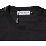 Dolce & Gabbana Black Logo Print Cotton Crew Neck T-shirt TSH87641-56