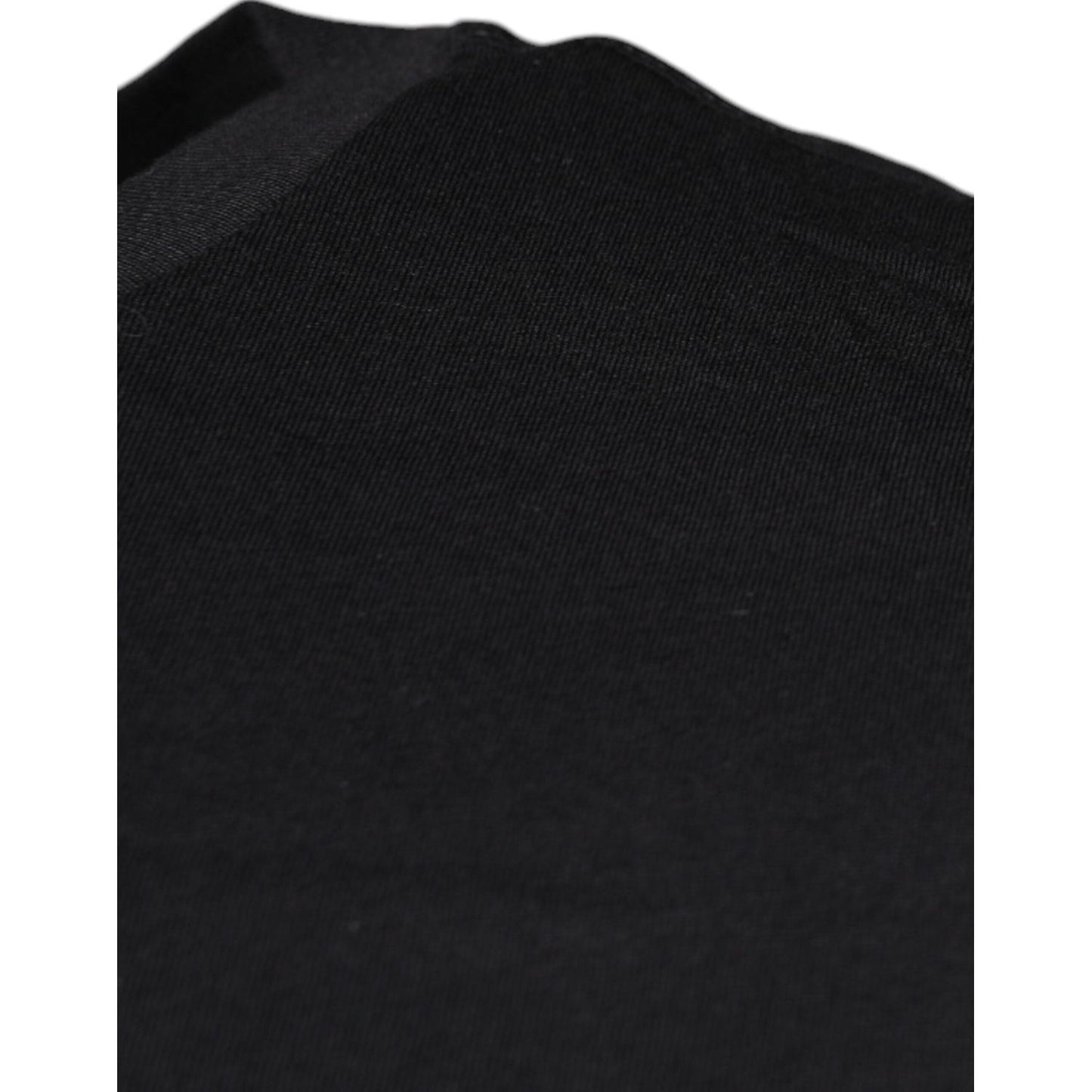 Dolce & Gabbana Black Cotton Crew Neck Short Sleeves T-shirt TSH87648-48